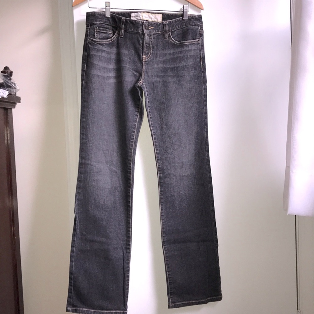 LOFT Slim Boot Dark Gray Jeans Straight Leg VTG 6
